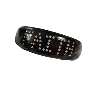 Black Crystal Embellished Women's Bracelet